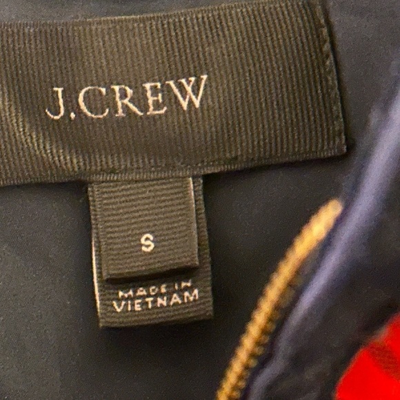 J. CREW Wool Blend Tartan Plaid Mountain Puffer Vest with Velvet Trim - Picture 8 of 9